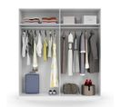 Armoire Avec 4 Portes Coloris Blanc En Bois - H200 X L180 X P52 Cm