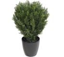 Plante Artificielle Haute Gamme Spécial Extérieur/cyprès Buisson Rond Artificiel Vert - 75 X 55 Cm