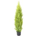 Plante Artificielle Haute Gamme Spécial Extérieur/cyprès Artificiel Coloris Vert/jaune - 125 X 25 Cm