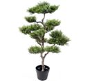 Plante artificielle haute gamme Spécial extérieur / PIN artificiel BONSAI - Dim : 95 x 60 cm