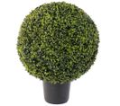 Plante artificielle haute gamme Spécial extérieur / Buis boule artificiel - Dim : H.60 x D.47 cm