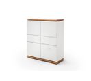 Commode En Laqué Blanc Mat - L102 X H115 X P40 Cm