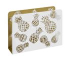 Porte Revues Coloris Blanc-doré - Dim : L 35 X P 10 X H 26 Cm