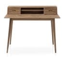 Bureau, Meuble Du Bureau En Bois Coloris Chêne Huilé Avec 4 Tiroirs