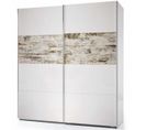 Armoire Avec 2 Portes Coloris Blanc Brillant Et Vintage - 200 X 180 X 53 Cm