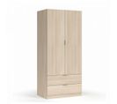 Armoire Avec 2 Tiroirs en imitation chêne - 180 X 81 X 52 Cm