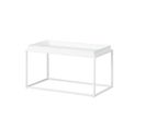 Table Basse En Métal Laqué Coloris Blanc - L80 X P45 X H45 Cm