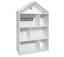 Etagère Enfant Forme Maison 7 Cases Gris - L.73,5 X L.30 X H.114 Cm