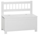 Banc / Coffre À Jouets En Bois Coloris Blanc - L.74 X L.34 X H.64 Cm