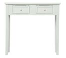 Console De 2 Tiroirs Coloris Blanc - L80 X L30 X H76 Cm