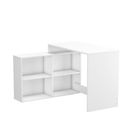 Bureau D'angle En Panneau De Particules, Blanc Mat - Dim : 111,9 X 76,7 X 100,7 Cm