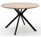 Table À Manger Finition Chêne Sauvage / Anthracite - L.120 X H.76 X P.120 Cm