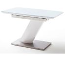 Table Extensible Design Coloris Blanc Brillant - L.120-160 X H.76 X P.80 Cm