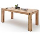 Table À Manger En Chêne Massif Sauvage Laqué Mat - L.260 X H.76 X P.100 Cm