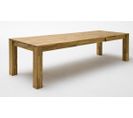 Table De Salle à Manger Rectangulaire Extensible En Bois Hêtre Massif Huilé Coloris Naturel