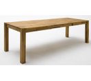 Table De Salle à Manger Rectangulaire Extensible En Bois Hêtre Massif Huilé Coloris Chêne Sauvage