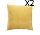 Lot De 2 Coussins En Polyester Coloris Ocre - L. 40 X L. 40 Cm