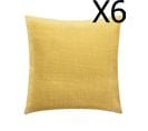 Lot De 6 Coussins En Polyester Coloris Ocre - L. 40 X L. 40 Cm