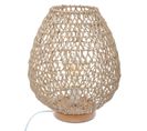 Lampe En Métal Coloris Beige - D. 30 X H. 35,5 Cm