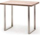 Table Haute En Acier Et Chêne Cérusé - Longueur 120 X Hauteur 107 X Profondeur 80 Cm