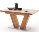 Table À Manger Extensible En Chêne Sauvage Massif - L. 140-220 X H. 78 X P. 90 Cm