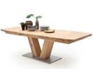 Table À Manger Extensible En Chêne Bianco Huilé Massif - L. 140-220 X H. 78 X P. 90 Cm