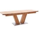 Table À Manger Extensible En Chêne Sauvage Massif  - L. 140-220 X H. 78 X P. 90 Cm