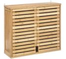 Meuble Haut De Salle De Bain En Bambou Naturel - L.58.5 X P.20 X H.51.5 Cm