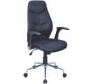 Fauteuil De Bureau En Métal Coloris Noir Mat - 64 X 108,5 X 66 Cm