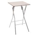 Table De Bar Pliante En Métal Coloris Taupe - L.60 X L.60 X H.103 Cm