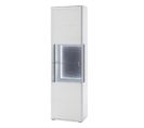 Vitrine / Meuble De Rangement En Bois Coloris Blanc Mat - L.60 X H.208 X P.38 Cm