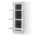 Etagère Murale En Bois Coloris Blanc Mat / Anthracite - L.60 X H.118 X P.22 Cm