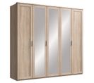 Armoire Placard Meuble De Rangement Coloris Imitation Chêne - L.225 X H. 208 X P. 58 Cm