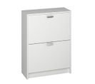 Commode Meuble À Chaussures Coloris Blanc - Longueur 60 X Hauteur 82 X Profondeur 25 Cm