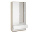 Armoire Placard / Meuble De Rangement Coloris Chêne Clair / Blanc