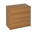 Commode Meuble De Rangement Coloris Chêne - Longueur 80 X Hauteur 73.5 X Profondeur 45 Cm