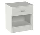 Chevet / Table De Nuit Coloris Blanc - Hauteur 50 X Longueur 44.2 X Profondeur 36 Cm