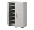 Armoire Meuble À Chaussures Coloris Blanc - Hauteur 90 X Longueur 60 X Profondeur 35.6 Cm