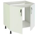 Meuble Bas De Cuisine Pour Evier 2 Portes Coloris Blanc