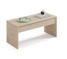 Table Basse Relevable Coloris Effet Bois - H. 47-58 X L. 100 X P. 50 Cm