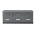 Commode Meuble De Rangement Coloris Gris Graphite - H. 50.8 X L. 122 X P. 40 Cm