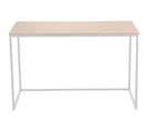 Table De Bureau Coloris Chêne Nordique / Pieds Blanc - Longueur 120 X Largeur 60 X Hauteur 75 Cm