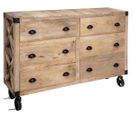 Buffet En Bois De Manguier Coloris Stable - L. 150 X P. 40,3 X H. 104,5 Cm