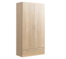 Armoire / Placard De Rangement De 2 Portes + 1 Tiroir Coloris Chêne Cambrian