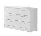 Commode / Meuble De Rangement De 3 Tiroirs Coloris Blanc - L. 100 X P. 35 X H. 69 Cm