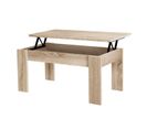 Table Basse Relevable Coloris Chêne Cambrian - L. 105 X P. 55 X H. 51/63 Cm