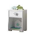 Lot De 2 Tables De Chevet Enfant / Table De Nuit Coloris Blanc - H. 56 X L. 40 X P. 33 Cm