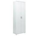 Armoire Meuble De Rangement 2 Portes Coloris Blanc - longueur 70 X Profondeur 34 X Hauteur 189 Cm