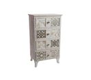 Commode En Bois Beige Avec 4 Tiroirs - Largeur 51,4 X Hauteur 90,6 X Profondeur 34,2cm