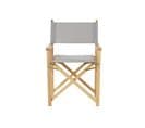 Lot 4 Chaises Jardin En Bois Pliante Gris - Largeur 56 X Hauteur 87 X Profondeur 48 Cm